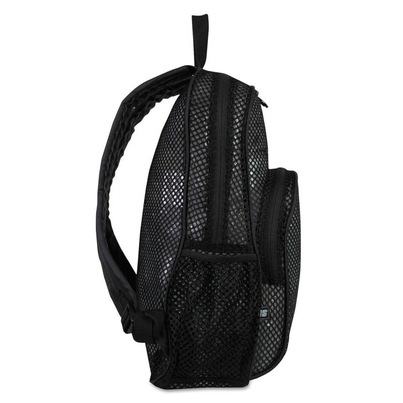 Eastsport Mesh Backpack, Fits Devices Up to 17", Polyester, 12 x 17.5 x 5.5, Black
