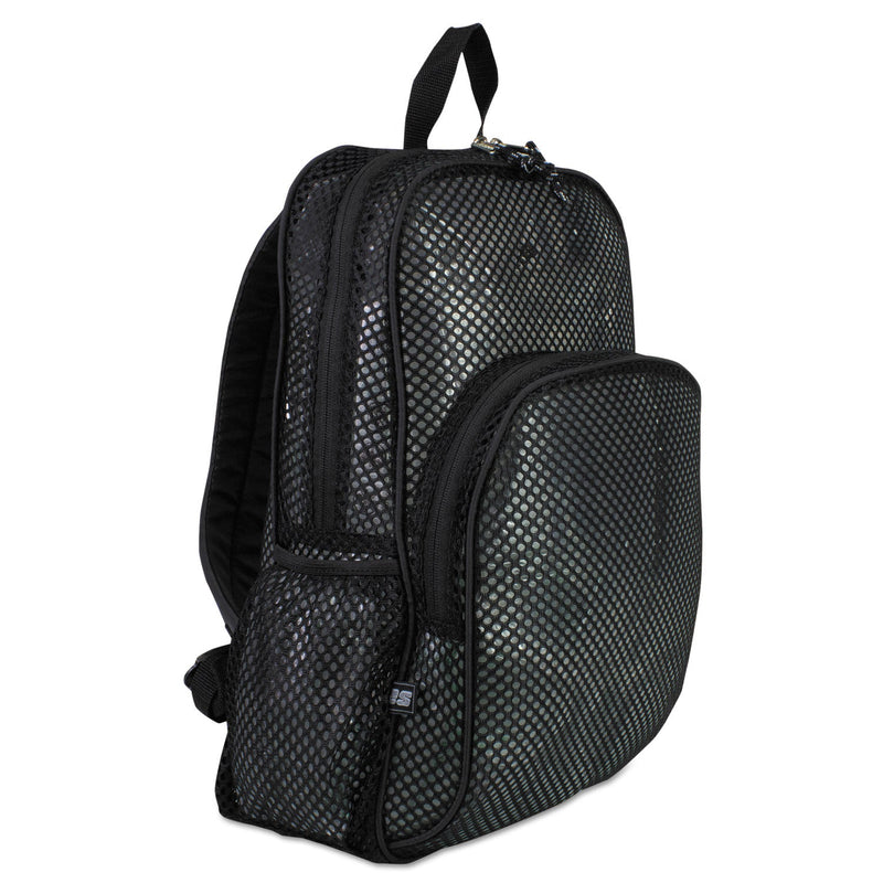 Eastsport Mesh Backpack, Fits Devices Up to 17", Polyester, 12 x 17.5 x 5.5, Black