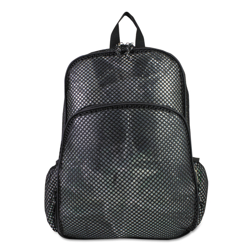 Eastsport Mesh Backpack, Fits Devices Up to 17", Polyester, 12 x 17.5 x 5.5, Black