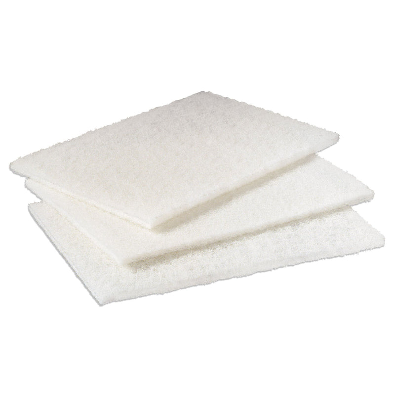 Scotch-Brite Light Duty Cleansing Pad, 6 x 9, White, 20/Pack, 3 Packs/Carton