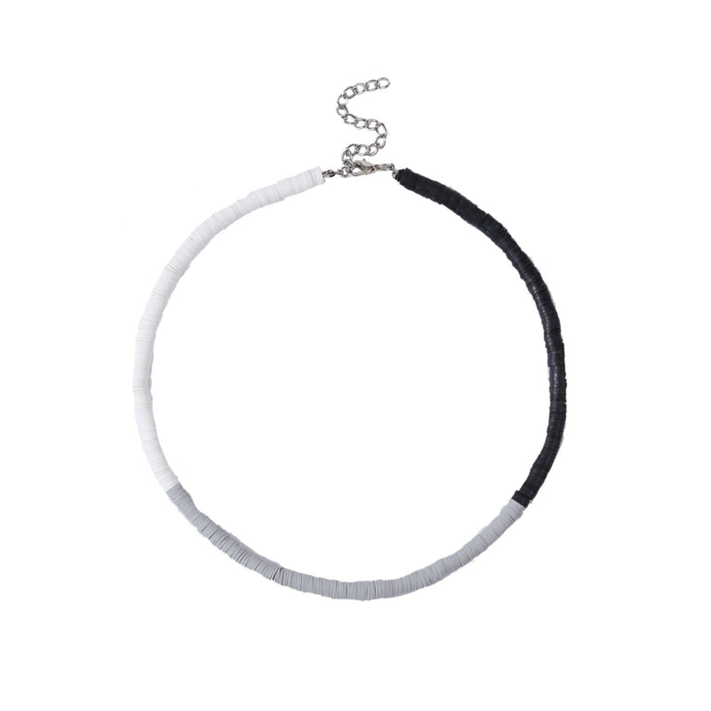 Bohemian Colorful Polymer Clay Disc Beads Necklace