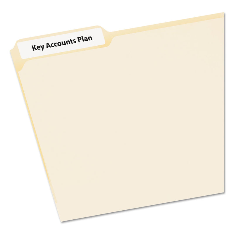Avery EcoFriendly Permanent File Folder Labels, 0.66 x 3.44, White, 30/Sheet, 50 Sheets/Pack