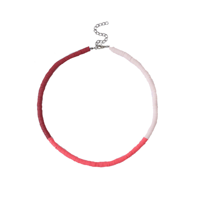 Bohemian Colorful Polymer Clay Disc Beads Necklace