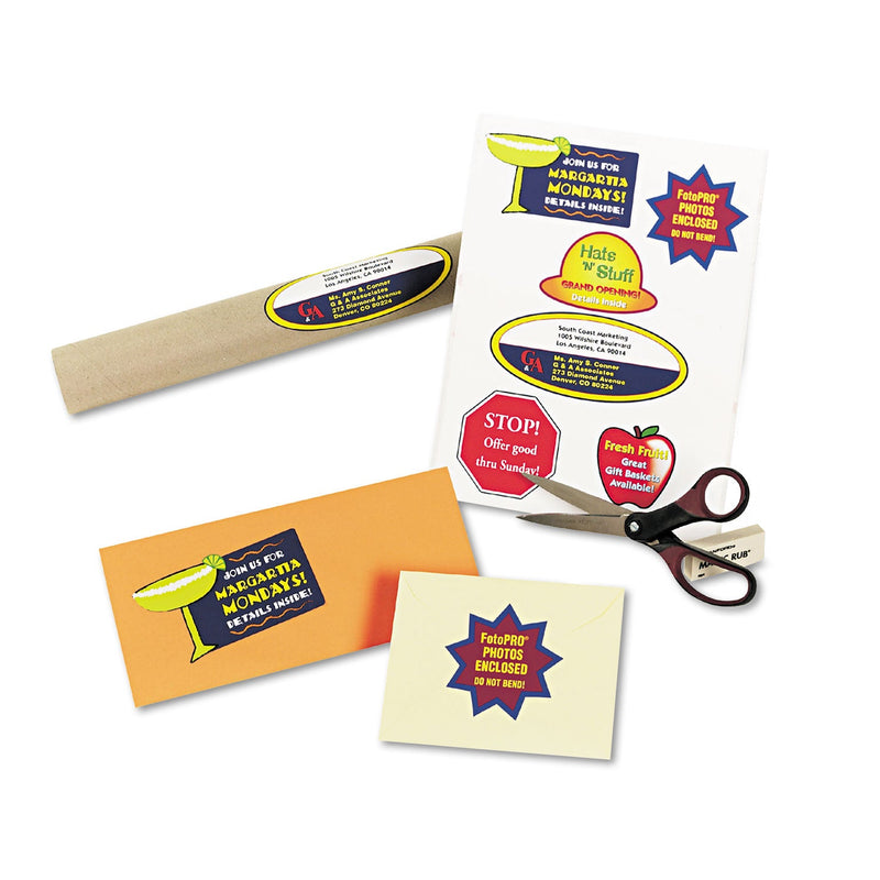 Avery Full-Sheet Vibrant Inkjet Color-Print Labels, 8.5 x 11, Matte White, 20/Pack