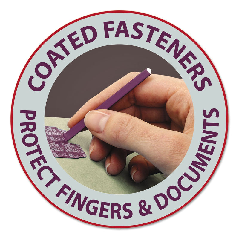 Smead Pressboard Classification Folders with SafeSHIELD Coated Fasteners, 2/5 Cut, 3 Dividers, Letter Size, Gray-Green, 10/Box