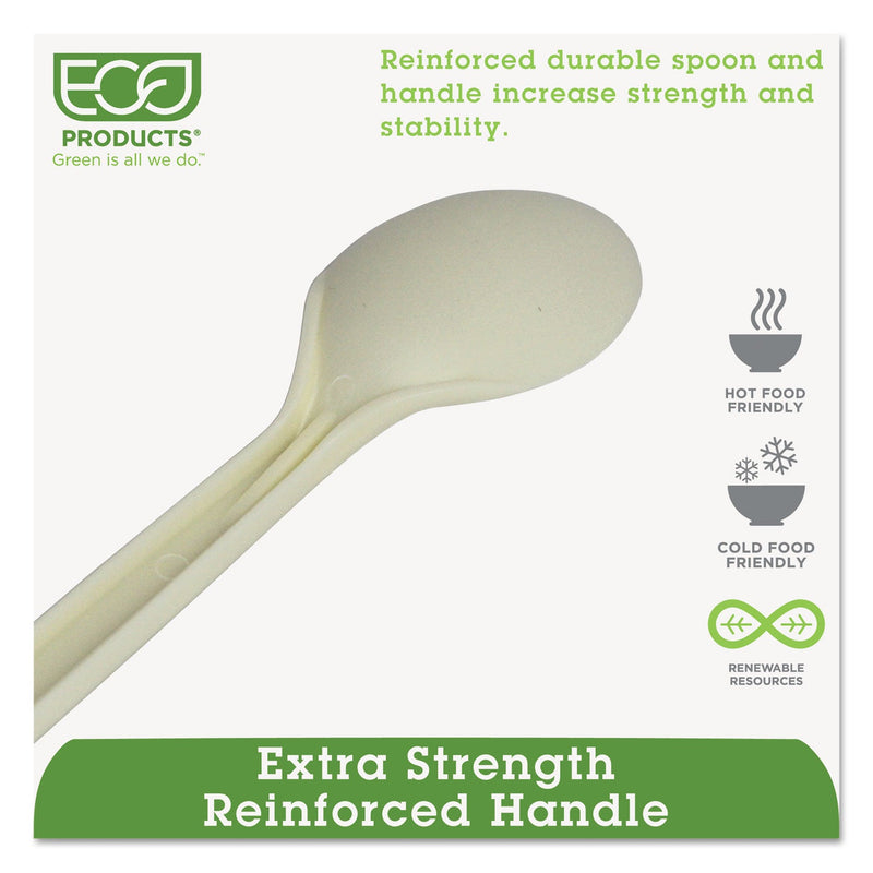 Eco-Products Plant Starch Spoon - 7", 50/Pack, 20 Pack/Carton