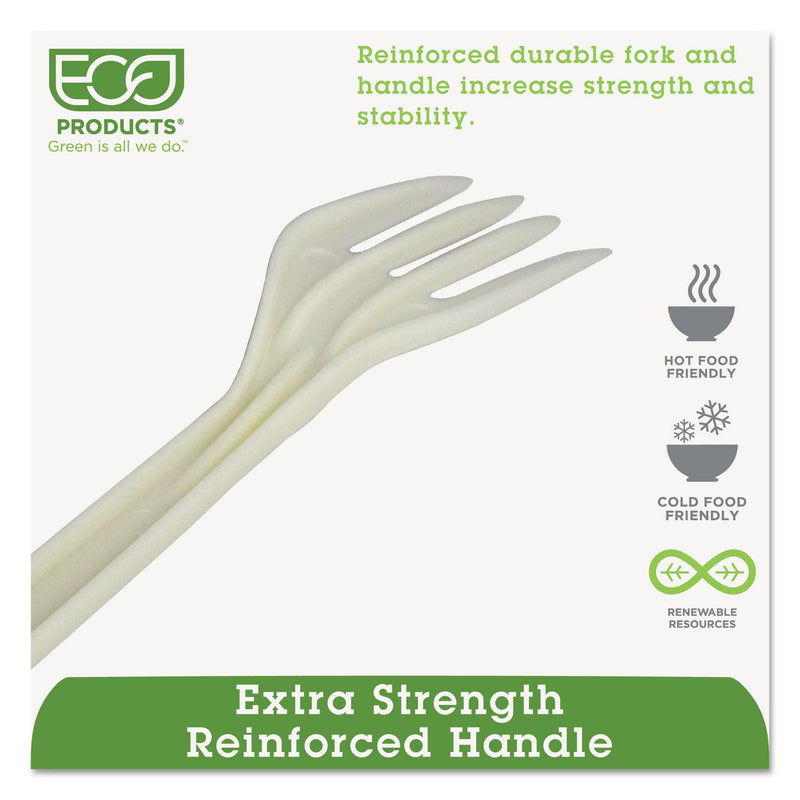 Eco-Products Plant Starch Fork - 7", 50/Pack, 20 Pack/Carton