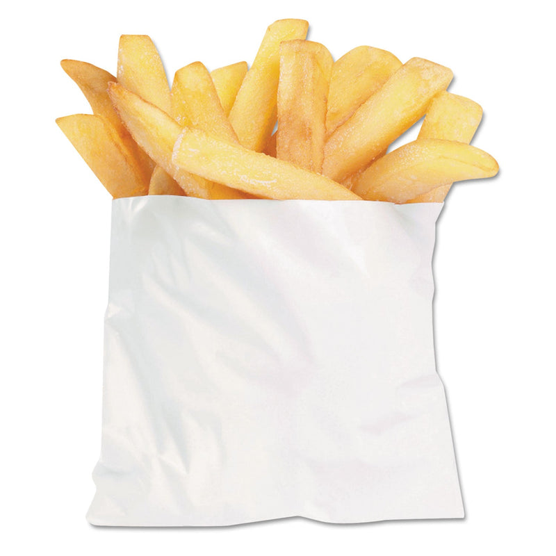 Bagcraft French Fry Bags, 4.5" x 3.5", White, 2,000/Carton