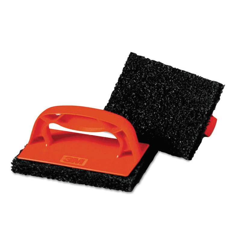 Scotch-Brite Scotchbrick Griddle Scrubber 9537, 4 x 6 x 3, Red/Black, 12/Carton