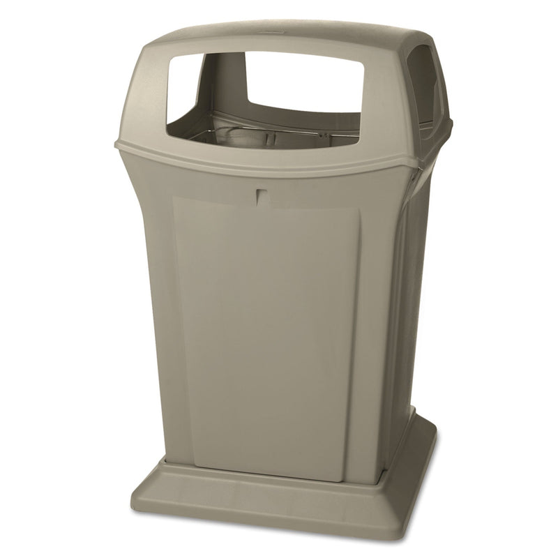 Rubbermaid Ranger Fire-Safe Container, Square, Structural Foam, 45 gal, Beige