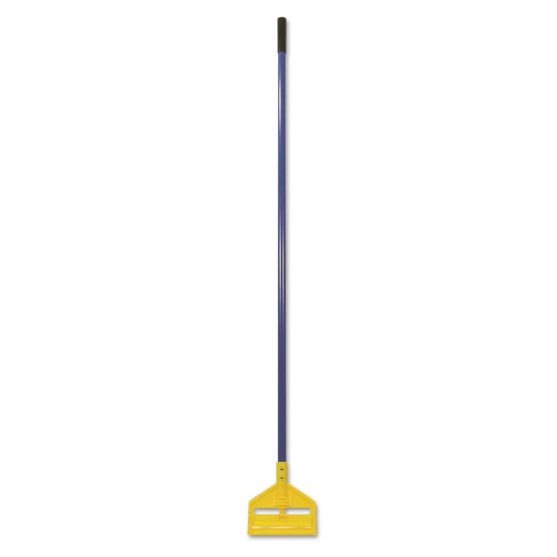 Rubbermaid Invader Fiberglass Side-Gate Wet-Mop Handle, 60", Blue/Yellow