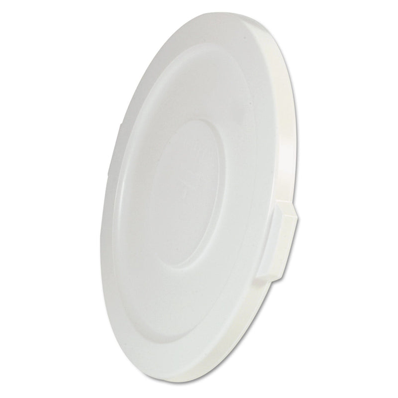 Rubbermaid Round Flat Top Lid, for 32 gal Round BRUTE Containers, 22.25" Diameter, White