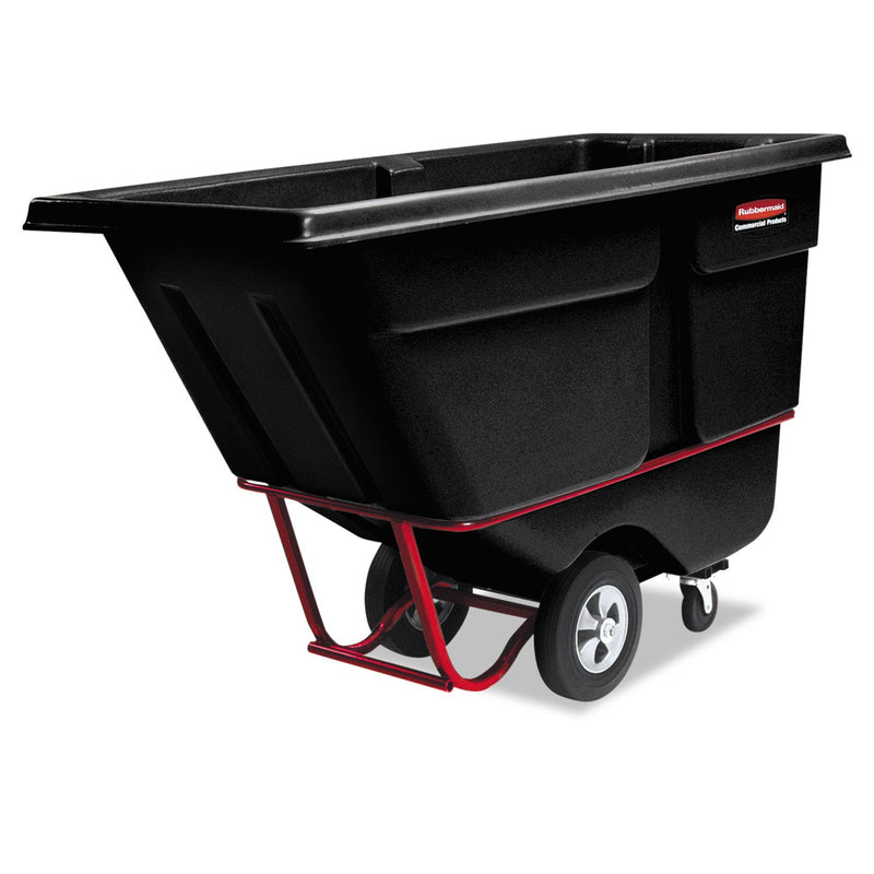 Rubbermaid Rotomolded Tilt Truck, Rectangular, Plastic, 1,250 lb Capacity, Black