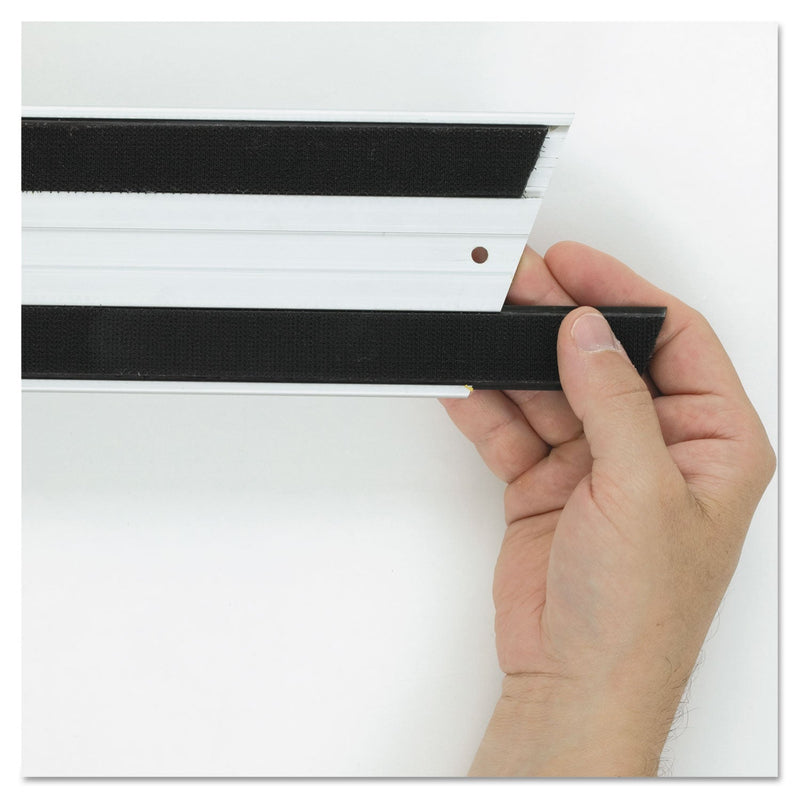 Rubbermaid Hook and Loop Replacement Strips, 1.1" x 18", Black