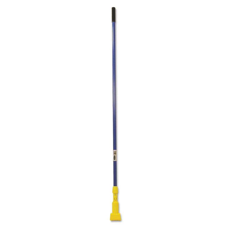 Rubbermaid Gripper Fiberglass Mop Handle, 1" dia x 60", Blue/Yellow