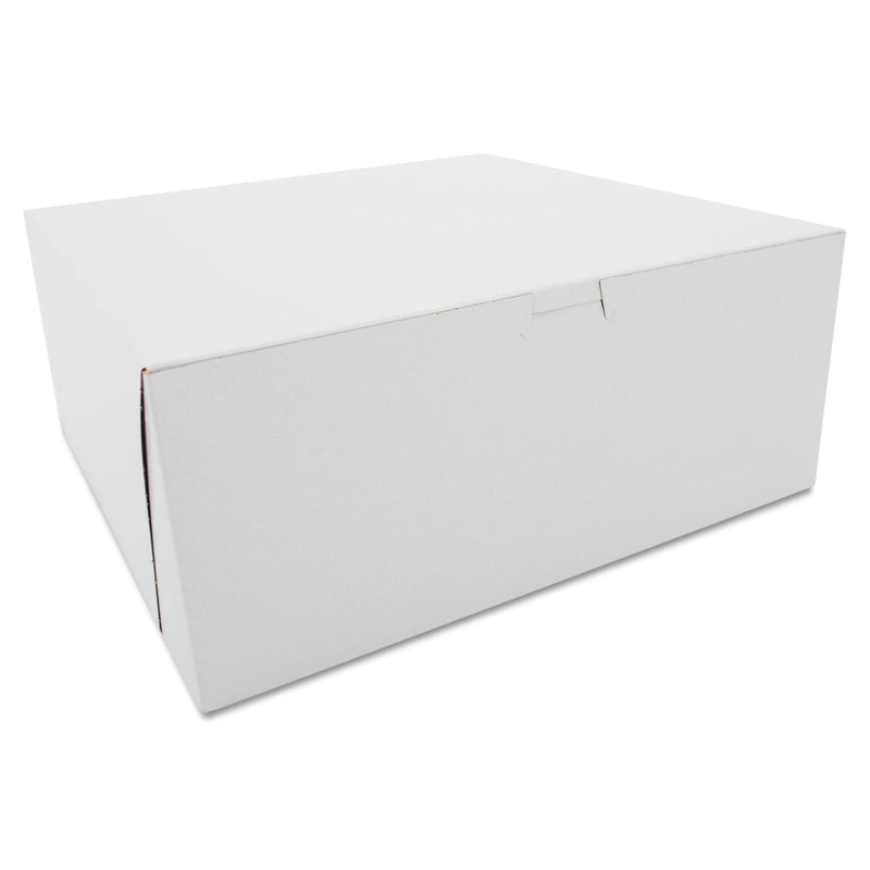 SCT White One-Piece Non-Window Bakery Boxes, 12 x 12 x 5, White, Paper, 100/Carton