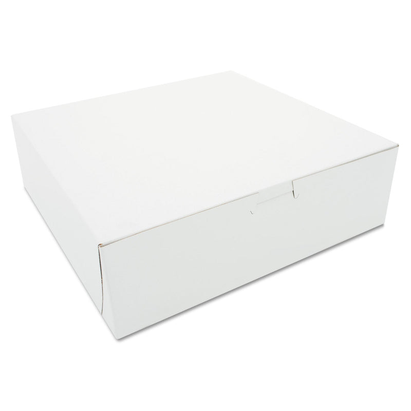 SCT White One-Piece Non-Window Bakery Boxes, 10 x 10 x 3, White, Paper, 200/Carton