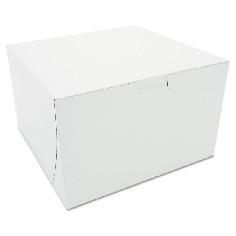 SCT White One-Piece Non-Window Bakery Boxes, 8 x 8 x 5, White, Paper, 100/Carton