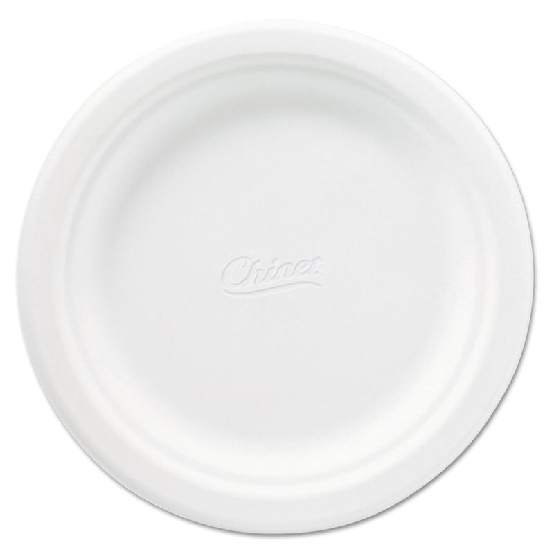 Chinet Classic Paper Plates, 6.75" dia, White, 125/Pack, 8 Packs/Carton