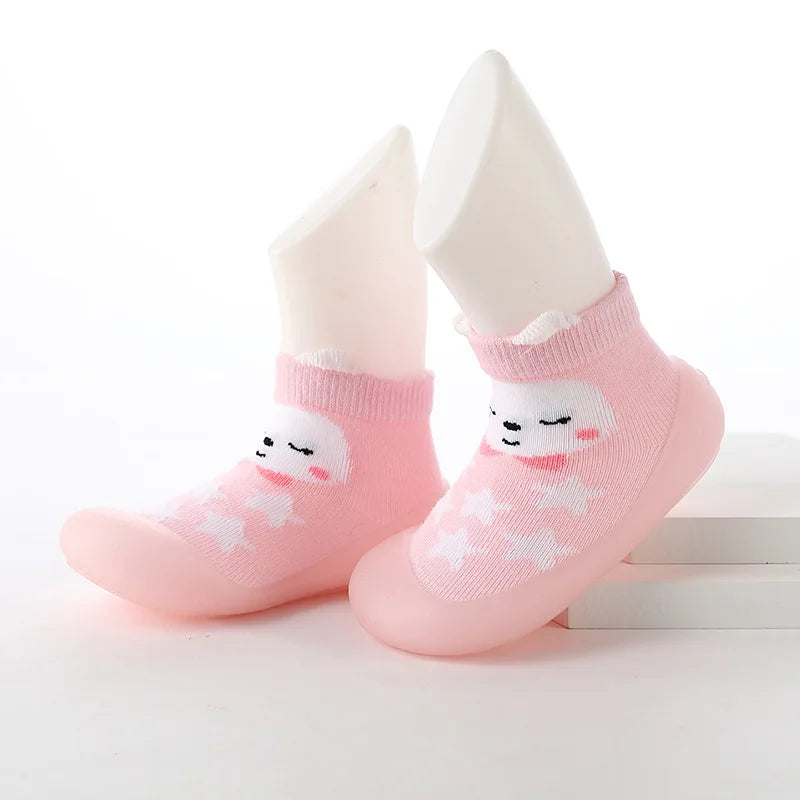 Unisex Baby Shoes First Shoes Toddler First Walkers Boy Soft Sole Rubber Baby Shoes Cute Baby Girl Shoes Baby Booties Anti-Slip