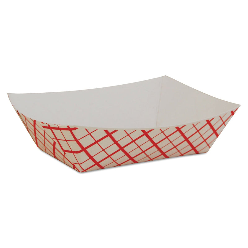 SCT Paper Food Baskets, Red-and-White Check, 4.58 x 3.2 x 1.25, Red/White, Paper, 1,000/Carton