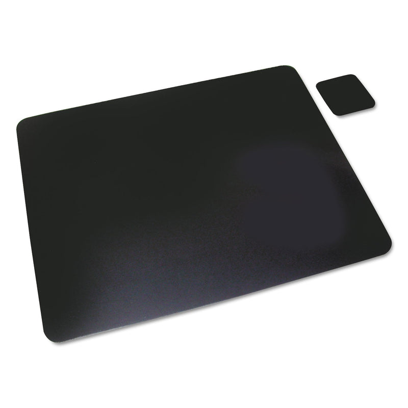 Artistic Leather Desk Pad with Coaster, 20 x 36, Black