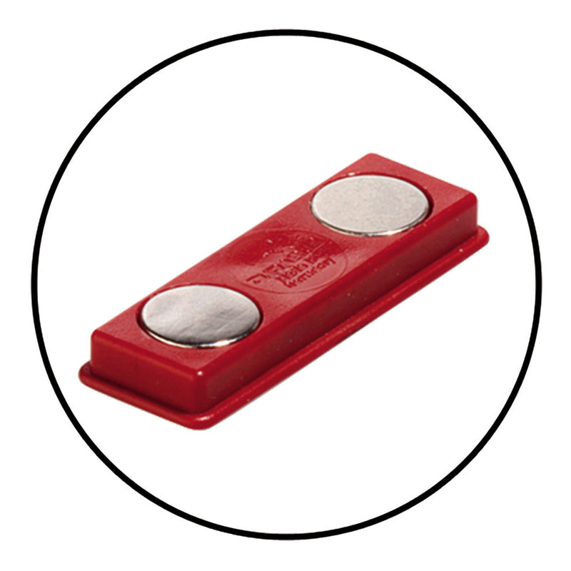 Durable Click-Fold Convex Name Badge Holder, Double Magnets, 3 3/4 x 2 1/4, Clear, 10/Pk