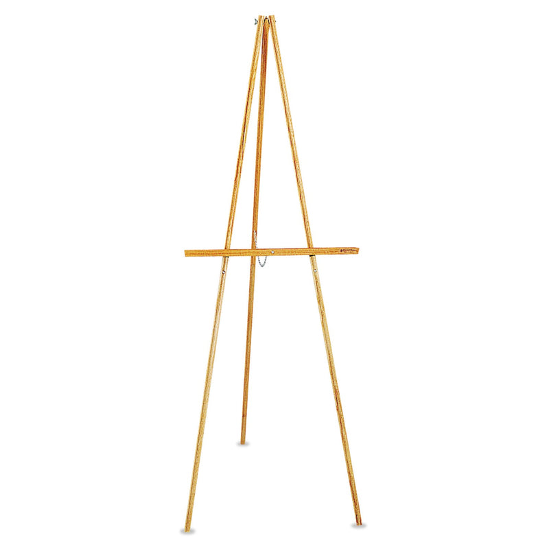 Quartet Lightweight Tripod Floor Easel, 64" High, Natural Oak