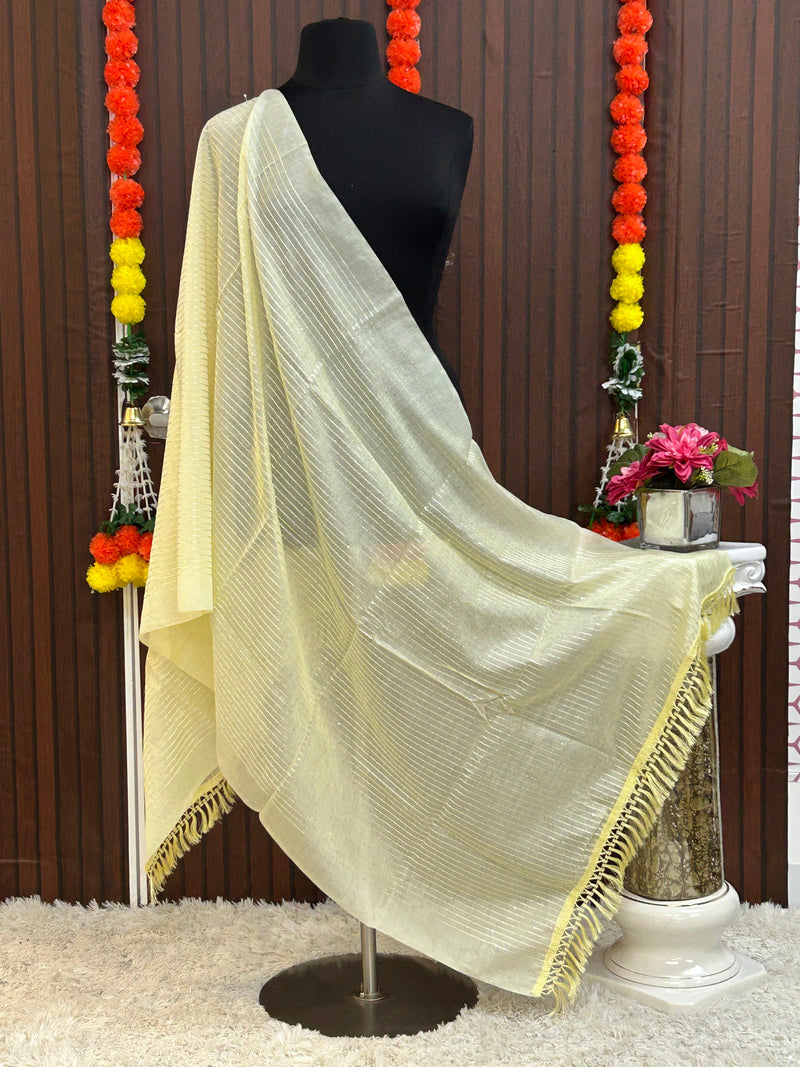 Cotton dupatta with sequin work