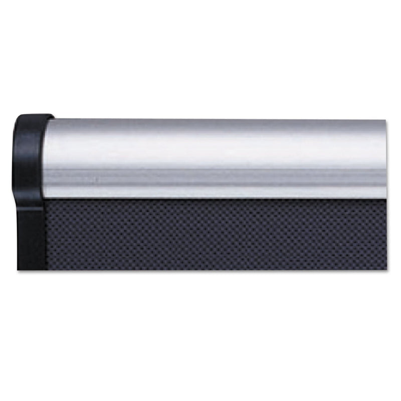 Quartet Prestige Bulletin Board, Diamond Mesh Fabric, 36 x 24, Gray/Aluminum Frame