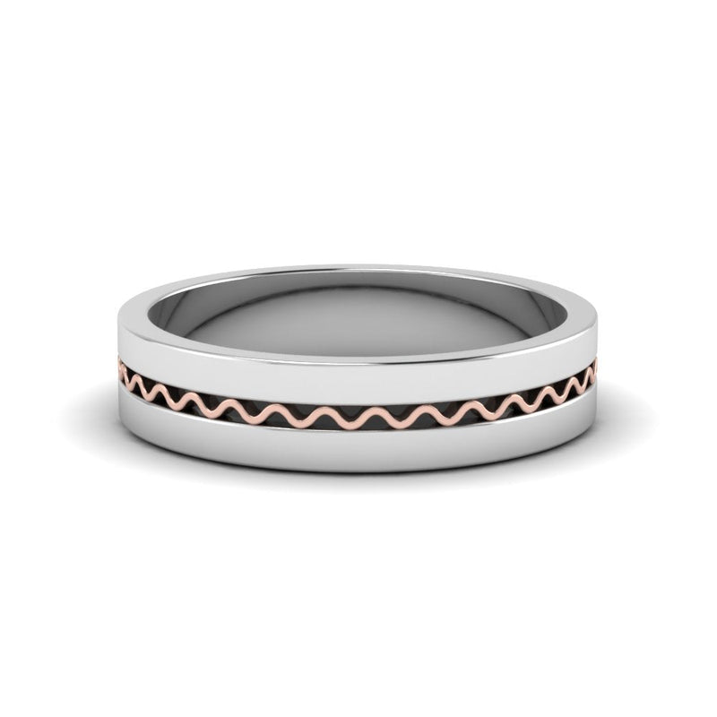 Mens Wave Comfort Fit Wedding Ring