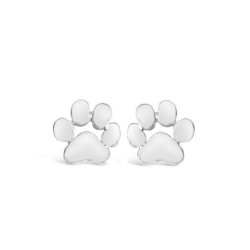 GoldenPaw Paw Print Stud Earrings for Pet Lovers