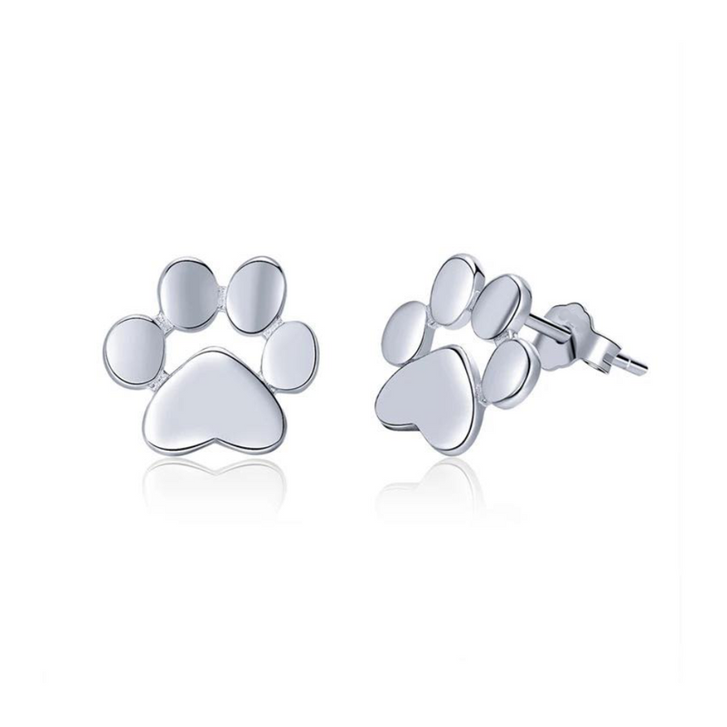 GoldenPaw Paw Print Stud Earrings for Pet Lovers