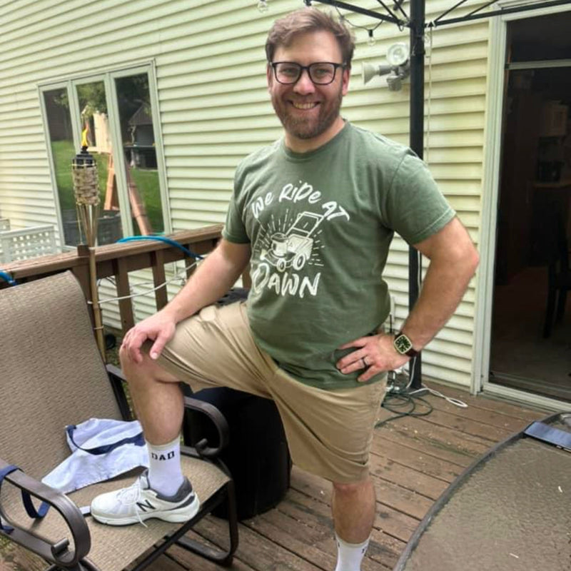 We Ride at Dawn - (Choose Your Mower) - Unisex Tee