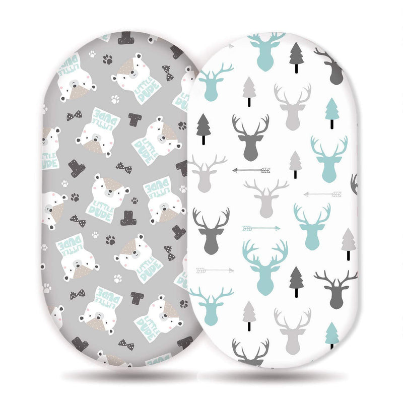 Baby Cradle Fitted Sheet Elastic Printing Baby Caring Table Changing Cover