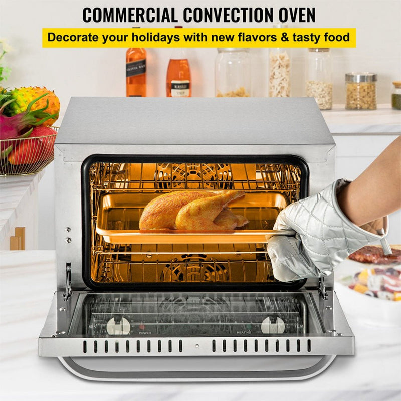 Heavy-Duty Commercial Stainless Steel Countertop Convection Toaster Oven (SAK51683)
