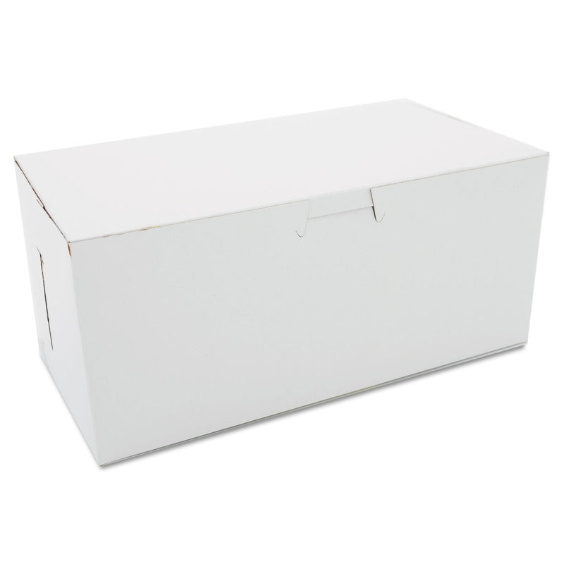 SCT White One-Piece Non-Window Bakery Boxes, 4 x 9 x 5, White, Paper, 250/Carton
