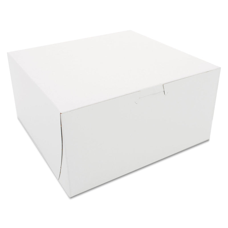 SCT White One-Piece Non-Window Bakery Boxes, 6 x 8 x 4, White, Paper, 250/Carton
