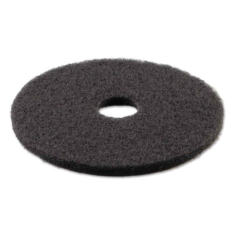 Boardwalk Stripping Floor Pads, 21" Diameter, Black, 5/Carton