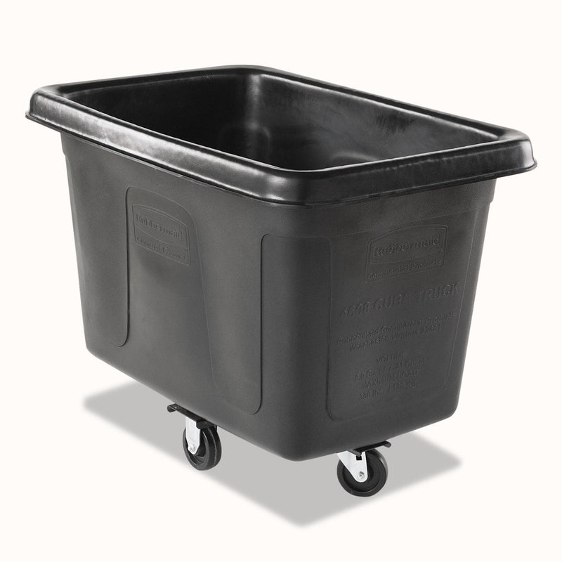 Rubbermaid Cube Truck, Rectangular, 300 lb Capacity, Black