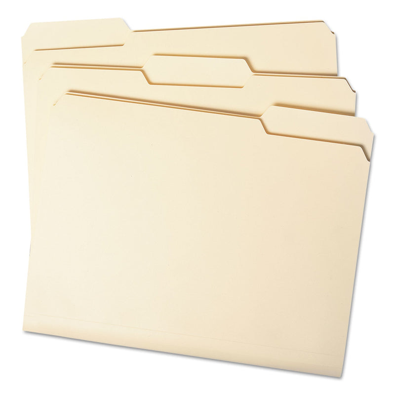 Smead Manila File Folders, 1/3-Cut Tabs: Assorted, Letter Size, 0.75" Expansion, Manila, 100/Box