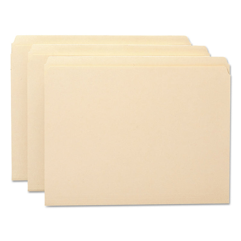 Smead Manila File Folders, Straight Tabs, Letter Size, 0.75" Expansion, Manila, 100/Box
