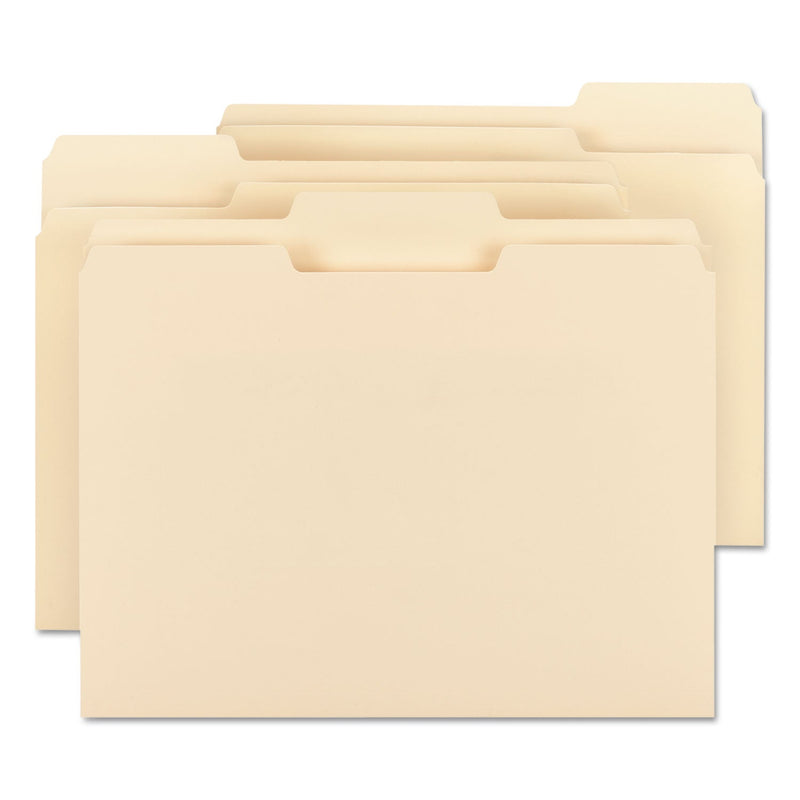 Smead Manila File Folders, 1/3-Cut Tabs: Assorted, Letter Size, 0.75" Expansion, Manila, 100/Box