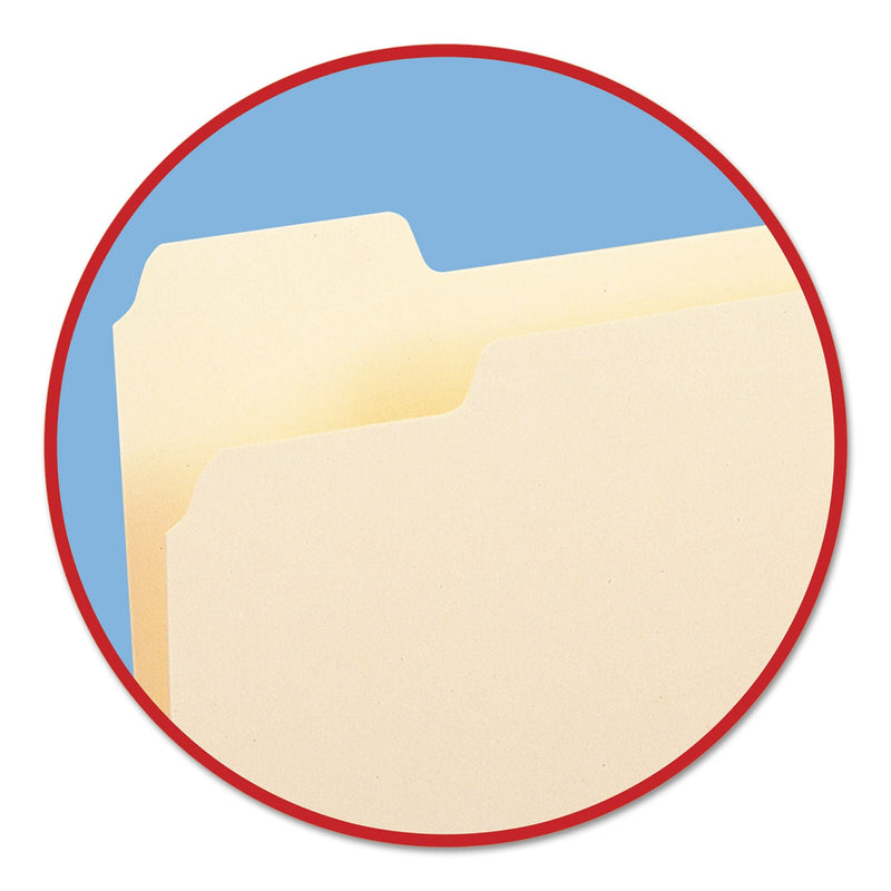 Smead Manila File Folders, 1/5-Cut Tabs: Assorted, Letter Size, 0.75" Expansion, Manila, 100/Box