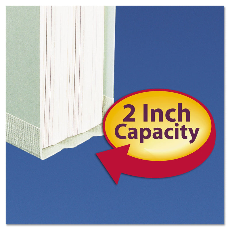 Smead Expanding Recycled Heavy Pressboard Folders, 1/3-Cut Tabs: Assorted, Letter Size, 2" Expansion, Gray-Green, 25/Box