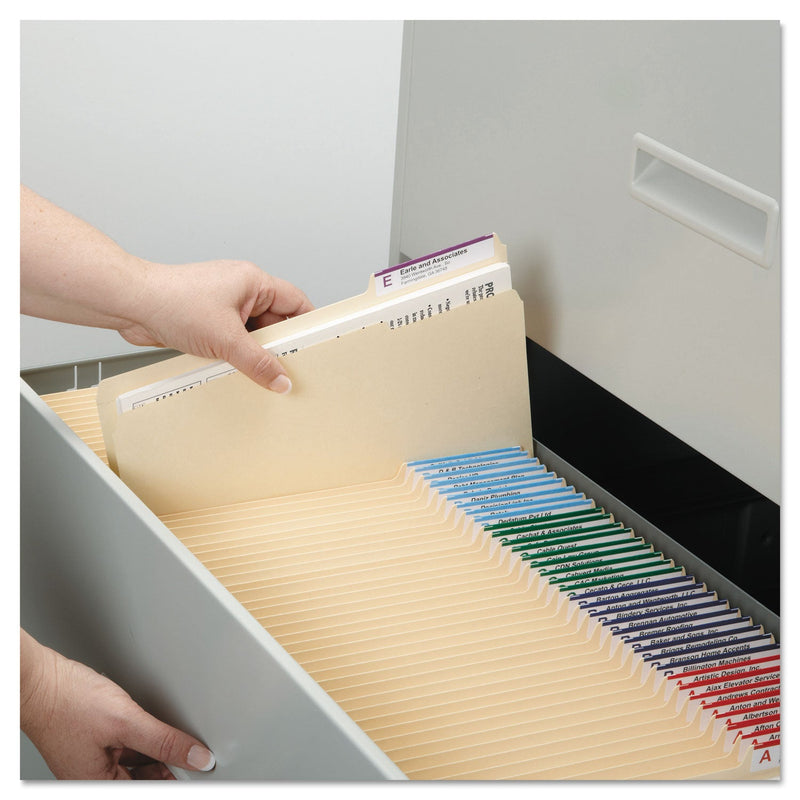 Smead Manila File Folders, 1/3-Cut Tabs: Right Position, Legal Size, 0.75" Expansion, Manila, 100/Box