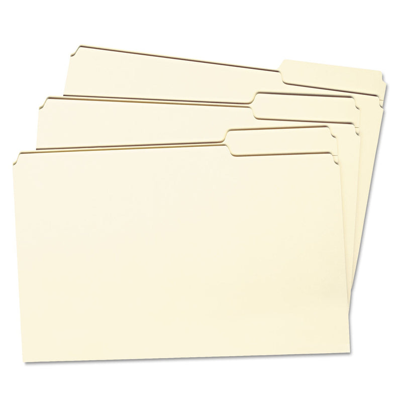 Smead Manila File Folders, 1/3-Cut Tabs: Right Position, Legal Size, 0.75" Expansion, Manila, 100/Box