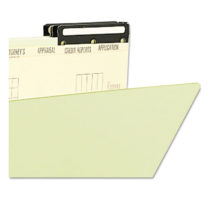 Smead Pressboard Mortgage Folders, 8 Dividers, Legal Size, Green, 10/Box