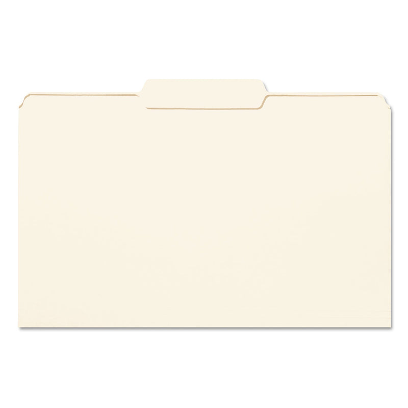 Smead Manila File Folders, 1/3-Cut Tabs: Center Position, Legal Size, 0.75" Expansion, Manila, 100/Box