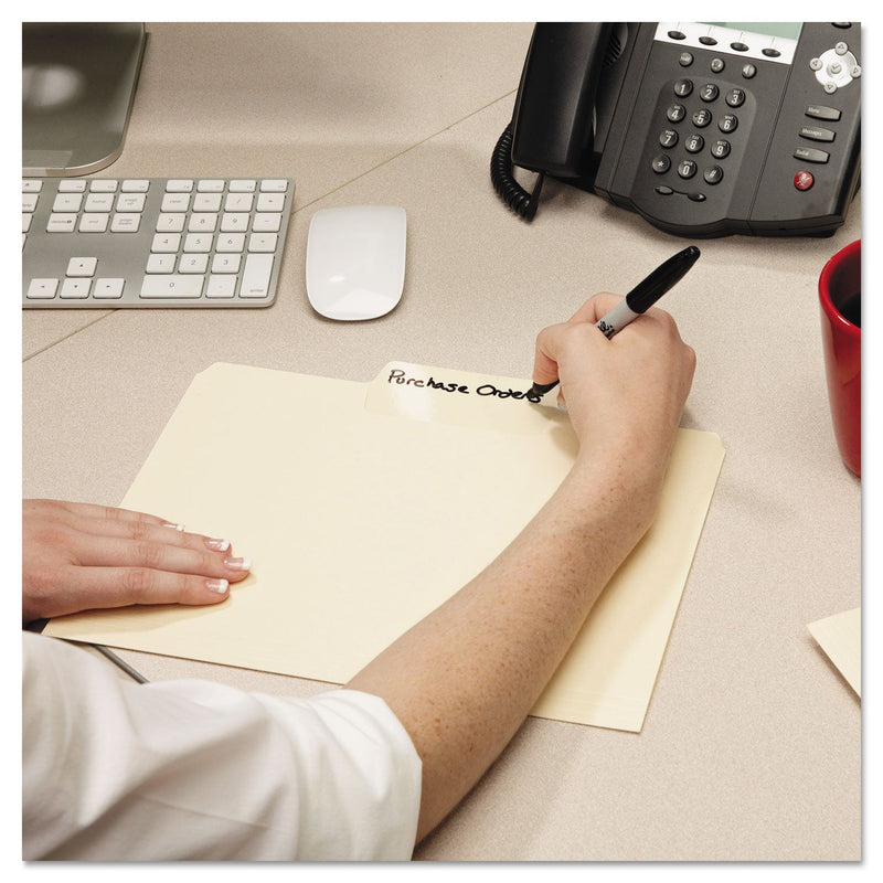 Smead Erasable SuperTab File Folders, 1/3-Cut Tabs: Assorted, Letter Size, 0.75" Expansion, Manila, 24/Pack